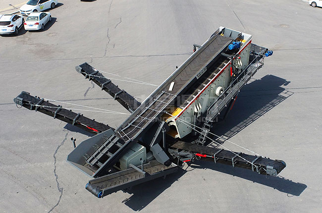 移動篩分機(jī)俯視圖