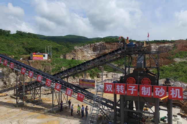 湖南抗應(yīng)洞采石場(chǎng)時(shí)產(chǎn)300噸機(jī)制砂生產(chǎn)線