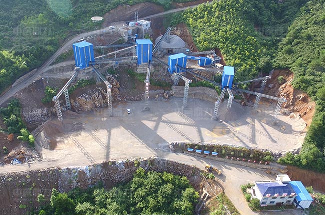 湖南雷鋒石業(yè)時產(chǎn)500噸石灰石制砂生產(chǎn)線