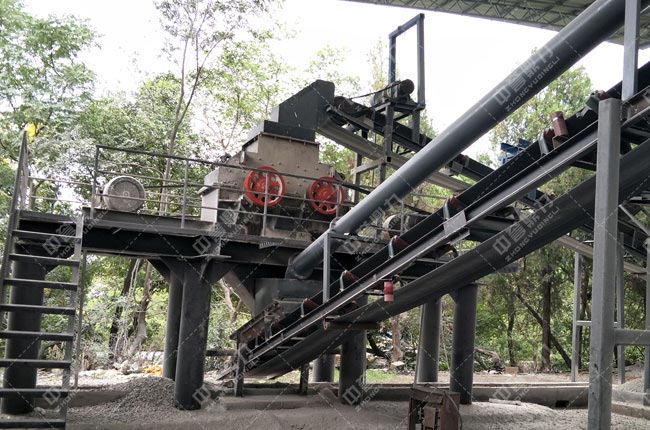湖南常德碎石場時產(chǎn)50噸干式制砂生產(chǎn)線