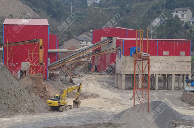湖北宜都大水橋采石場時產(chǎn)1200噸砂石生產(chǎn)線