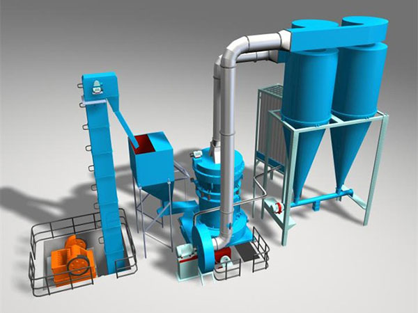 重晶石磨粉生產(chǎn)線流程