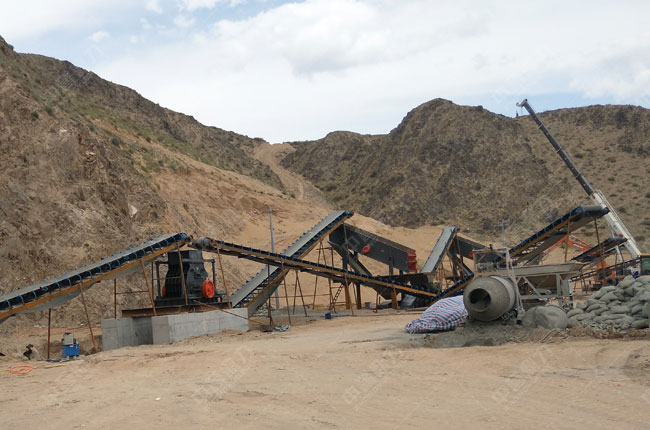 寧夏中衛(wèi)市永康石料廠時(shí)產(chǎn)500噸砂巖生產(chǎn)線