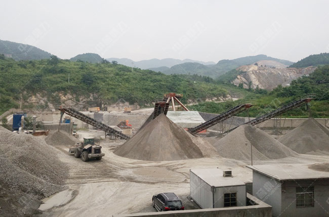 四川廣安桂興水泥時(shí)產(chǎn)800噸制砂石料生產(chǎn)線