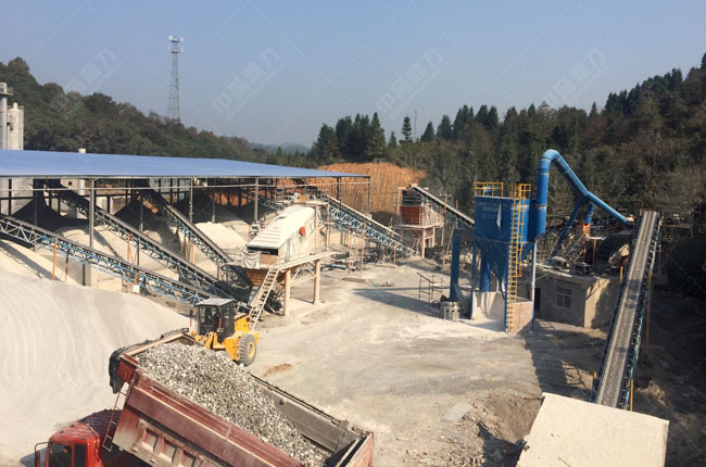 江西景德鎮(zhèn)時產(chǎn)200噸石子破碎生產(chǎn)線