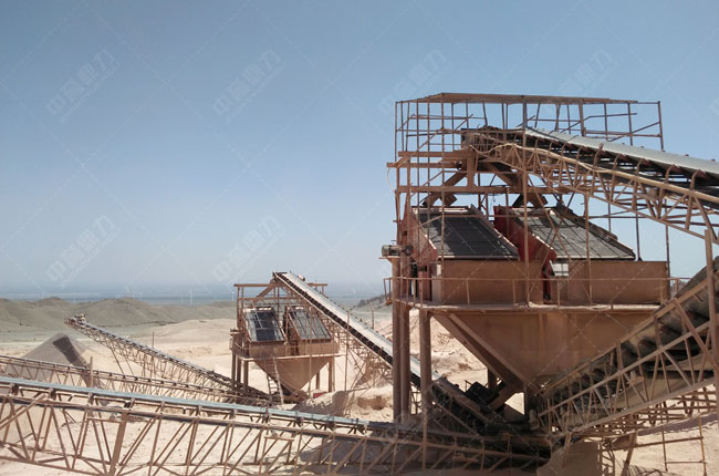 寧夏青銅峽時(shí)產(chǎn)1000噸碎石子生產(chǎn)線